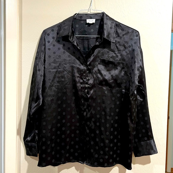 Le Lis polka dot ruffle top main image 1